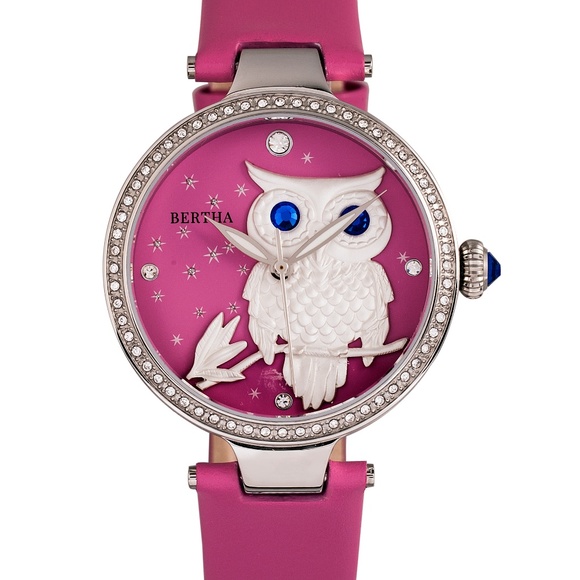 Women\'s Custom Engraved Owl Dial Watch